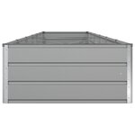 vidaXL Jardinière Gris clair 195 x 100 x 45 cm Acier galvanisé