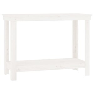 vidaXL Banc de travail Blanc 110x50x80 cm Bois de pin massif