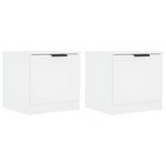 vidaXL Tables de chevet 2 Pièces Blanc 40x39x40 cm
