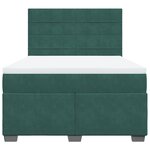vidaXL Sommier à lattes de lit et matelas Vert foncé 140x200cm Velours