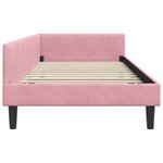 vidaXL Cadre de lit d'angle Rose 90 x 200 cm Velours et bois stratifié