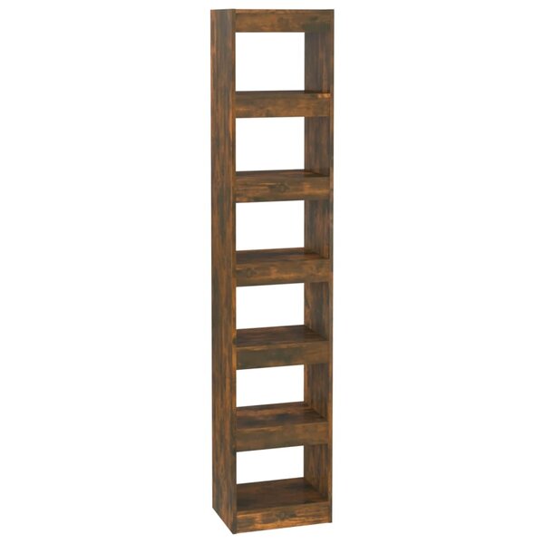 vidaXL Bibliothèque/Séparateur de pièce Chêne fumé 40x30x198 cm