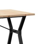 vidaXL Table à manger cadre en Y 160x80x75 5 cm bois pin massif fonte