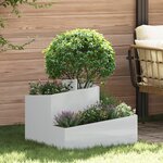 vidaXL Pot en métal Acier galvanisé Taille moyenne