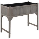 vidaXL Lit surélevé avec serre 110x54x120 cm Bois de sapin massif