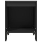 vidaXL Table de chevet Noir 40x35x50 cm