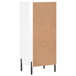 vidaXL Buffet Blanc brillant 34 5x34x90 cm Bois d'ingénierie