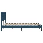 vidaXL Cadre de lit avec tête de lit Bleu 120 x 200 cm Velours