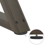 vidaXL Pieds de table basse 2 pièces Acier naturel 28 x (42-43 3) cm Acier