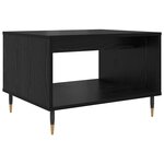 vidaXL Table basse Chêne noir 60 x 50 x 40 cm Bois d'ingénierie