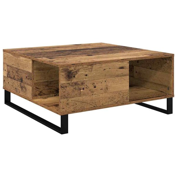 vidaXL Table basse Bois Ancien 80 x 80 x 36 5 cm Bois d'ingénierie