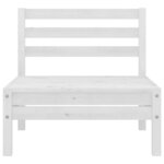 vidaXL Salon de jardin 9 Pièces Blanc Bois de pin massif