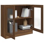 vidaXL Armoire à vitrine Chêne marron 82 5x30 5x80cm Bois d'ingénierie