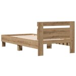 vidaXL Cadre de lit chêne artisanal 90 x 190 cm Bois d'ingénierie