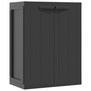 vidaXL Armoire de rangement d'extérieur noir 65x37x85 cm PP