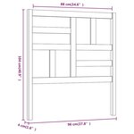 vidaXL Tête de lit Marron miel 96x4x104 cm Bois massif de pin