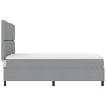 vidaXL Lit à ressorts avec matelas Gris clair 140 x 200 cm tissu