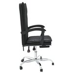vidaXL Fauteuil inclinable de bureau Noir Similicuir