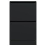 vidaXL Armoire à chaussures noir 60x34x96 5 cm bois d'ingénierie