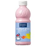 flacon 500 ml de peinture Acrylique Brillante Glossy Rose Bonbon LEFRANC BOURGEOIS