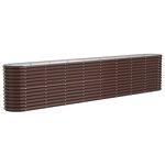 vidaXL Lit surélevé de jardin Acier enduit de poudre marron