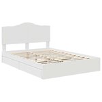 vidaXL Lit de Rangement Blanc 150 x 200 cm Bois d'ingénierie