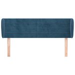 vidaXL Tête de lit avec oreilles Bleu foncé 147x23x78/88 cm Velours