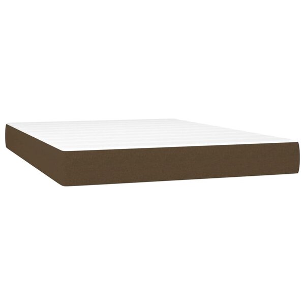 vidaXL Matelas de lit à ressorts ensachés fermeté moyenne Marron foncé 140x200x20 cm