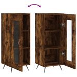 vidaXL Buffet Chêne fumé 34 5x34x90 cm Bois d'ingénierie