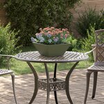 vidaXL Jardinière Bol de Jardin Verte Olive 35x35x15 cm en Acier