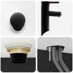 vidaXL Basin de lavage mural Noir 40 x 41 x 40 5 cm Bois d'ingénierie