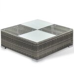 vidaXL Salon de jardin avec coussins 6 Pièces résine tressée gris