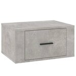 vidaXL Tables de chevet murales 2 Pièces Gris béton 50x36x25 cm