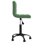 vidaXL Chaise pivotante de bureau Vert foncé Velours