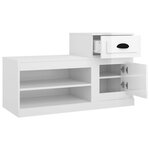 vidaXL Armoire à chaussure blanc brillant 100x42x60 cm bois ingénierie
