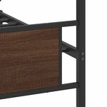 vidaXL Cadre de lit en métal sans matelas chêne marron 200x200 cm