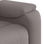 vidaXL Fauteuil de massage inclinable Taupe Tissu