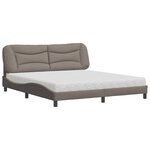 vidaXL Lit avec matelas Hvar taupe 180x200 cm tissu