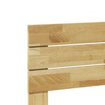 vidaXL Tête de lit 140 cm en bois massif de chêne