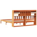 vidaXL Lit bibliothèque sans matelas cire marron 200x200 cm pin massif