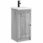 vidaXL Meuble de salle de bain avec évier Sonoma gris