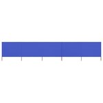 vidaXL Paravent 5 panneaux Tissu 600 x 80 cm Bleu azuré