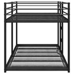 vidaXL Lit superposé sans matelas noir 75x190 cm acier