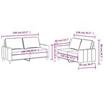 vidaXL Ensemble de canapés 2 Pièces avec coussins Noir Tissu