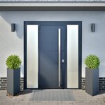 vidaXL Jardinières 2 Pièces anthracite triangulaire 40x34 5x70 cm acier