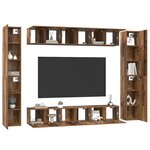 vidaXL Ensemble meuble TV 10 Pièces Bois Ancien Bois d'ingénierie