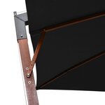 vidaXL Parasol de jardin suspendu avec mât noir bois de sapin massif