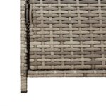vidaXL Armoire de rangement de jardin gris 83x45x76 cm résine tressée