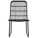 vidaXL Chaises de jardin lot de 2 Résine tressée Noir