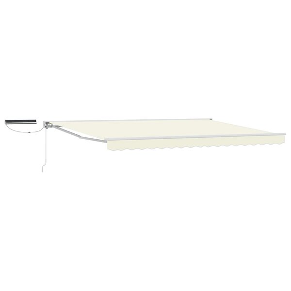 vidaXL Auvent rétractable électrique Crème et Blanc 4 × 3 5 m